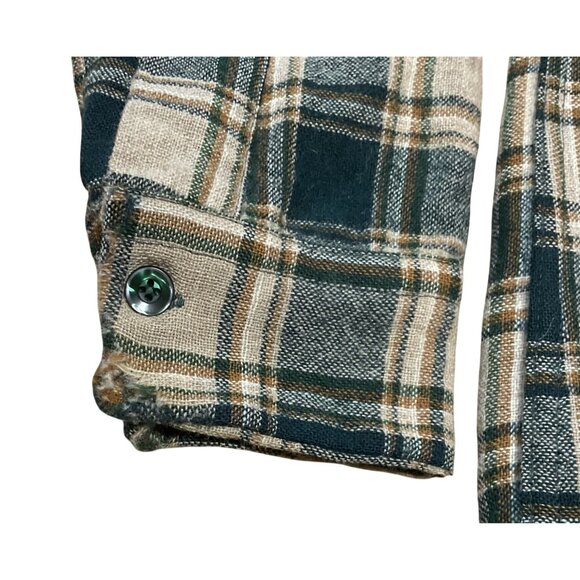 Vtg Pendleton Board Shirt S Virgin Wool Plaid Loop Collar Long Sleeve Shacket - Picture 5 of 7